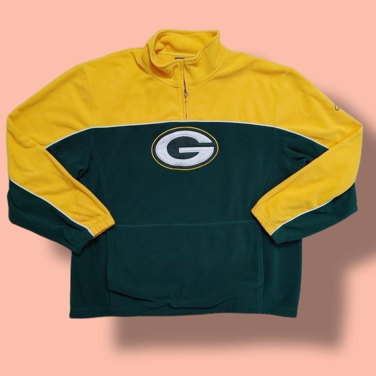 Green Bay Packers Men's Used Large Reebok Quarter zip fleece