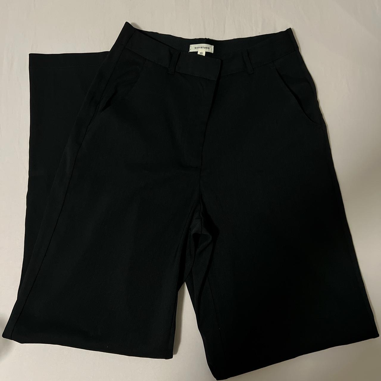 Black flared slacks: Fits best a size small or medium - Depop