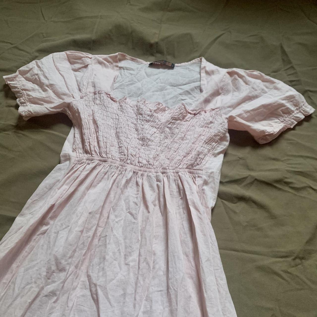 puffy pale pink princess midi dress. super soft... - Depop