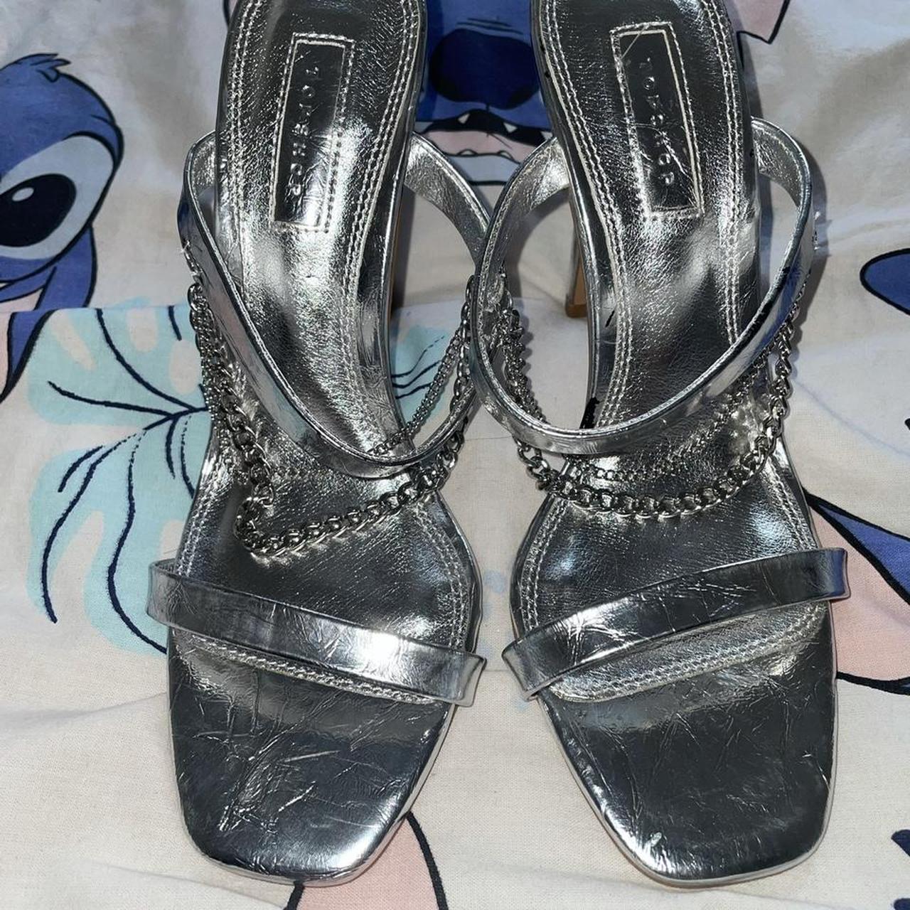 topshop silver heels