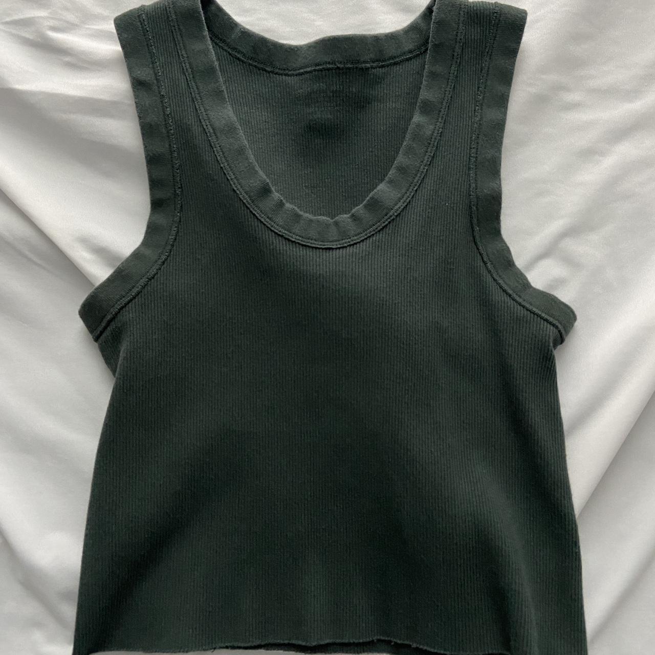 brandy melville sage green connor tank muscle tee style