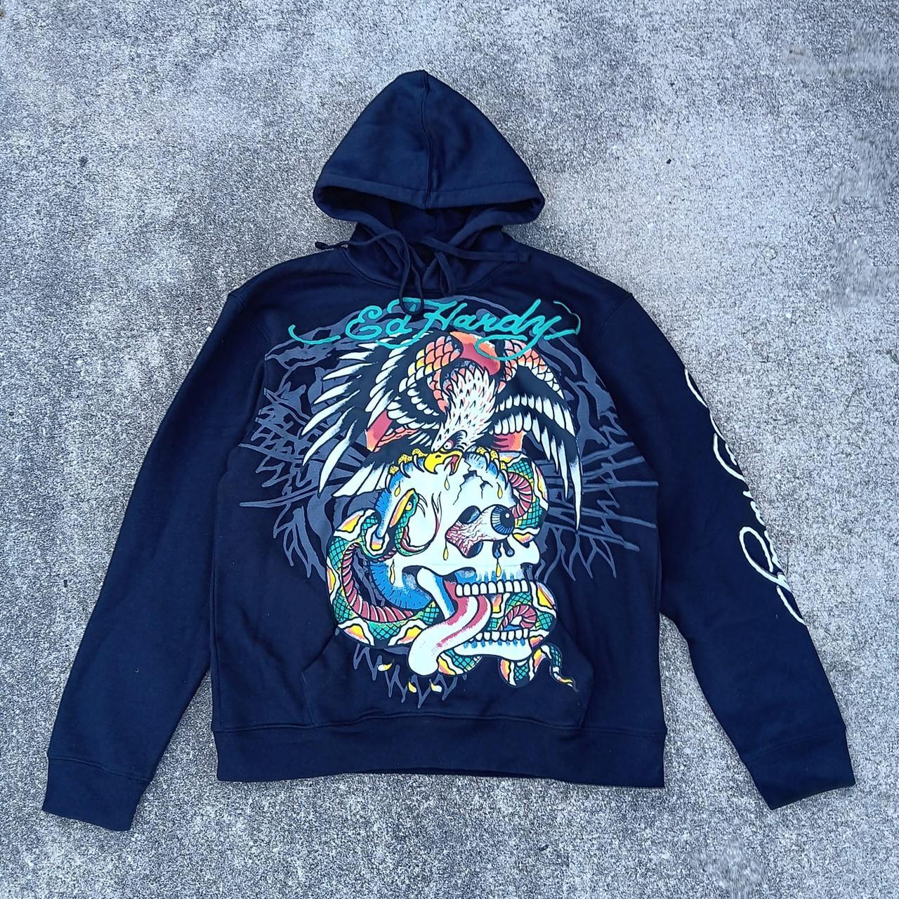 Y2K style Ed hardy hoodie Nice hoodie in good... - Depop