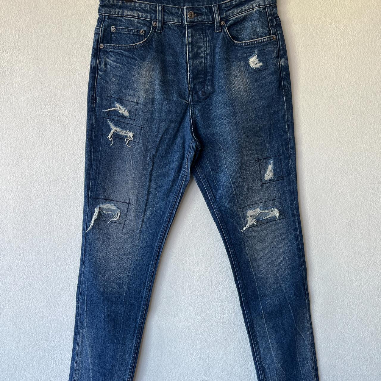 new Ksubi mens denim jean slim 32 small medium blue... Depop