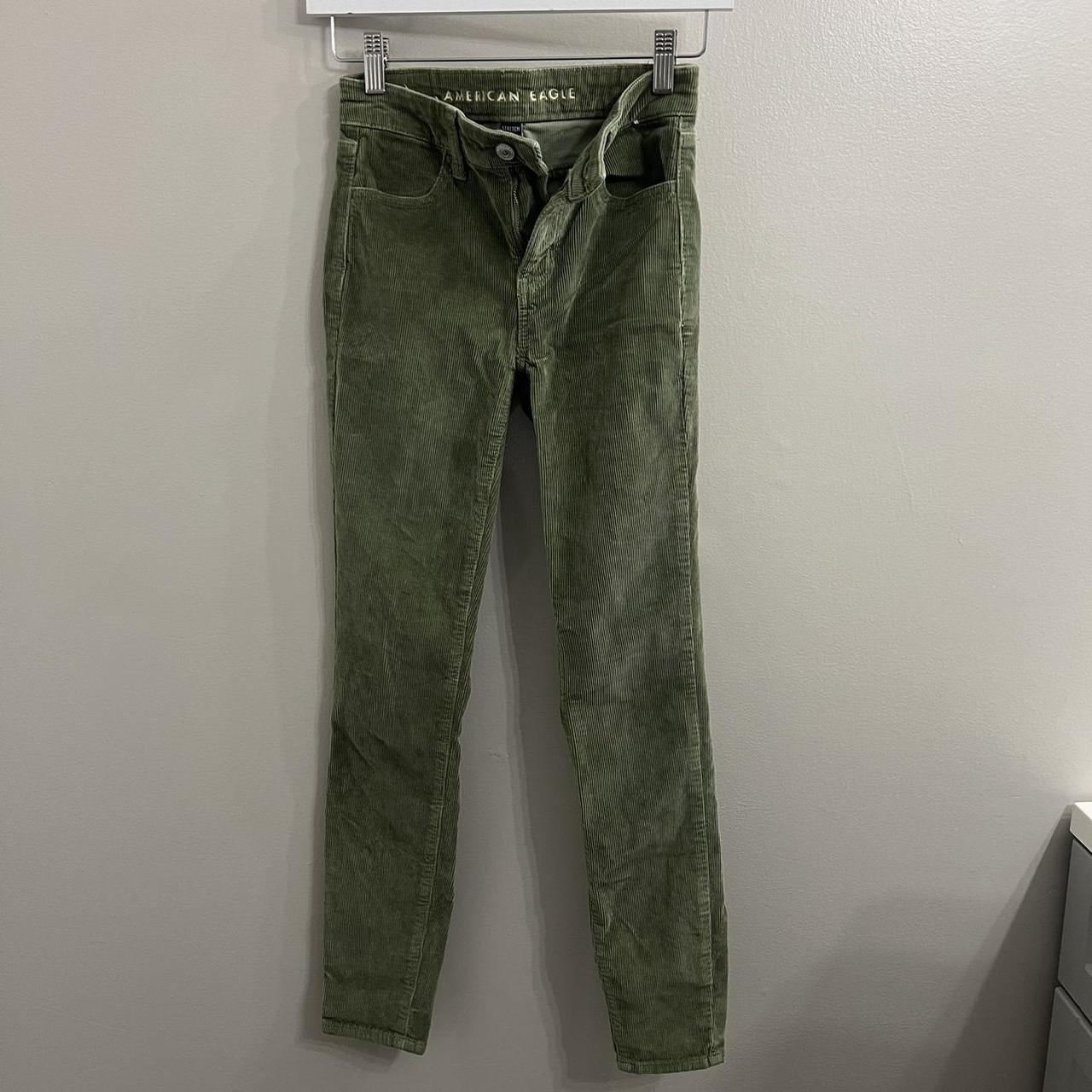 Buy American Eagle Women Green Dreamy Drape Stretch Super Mid Waisted Baggy  Wide Leg Pant online