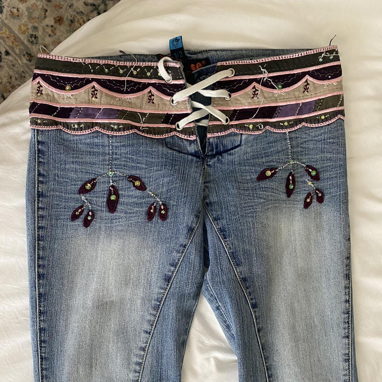 These embroideredsequence Dollhouse jeans are so... Depop