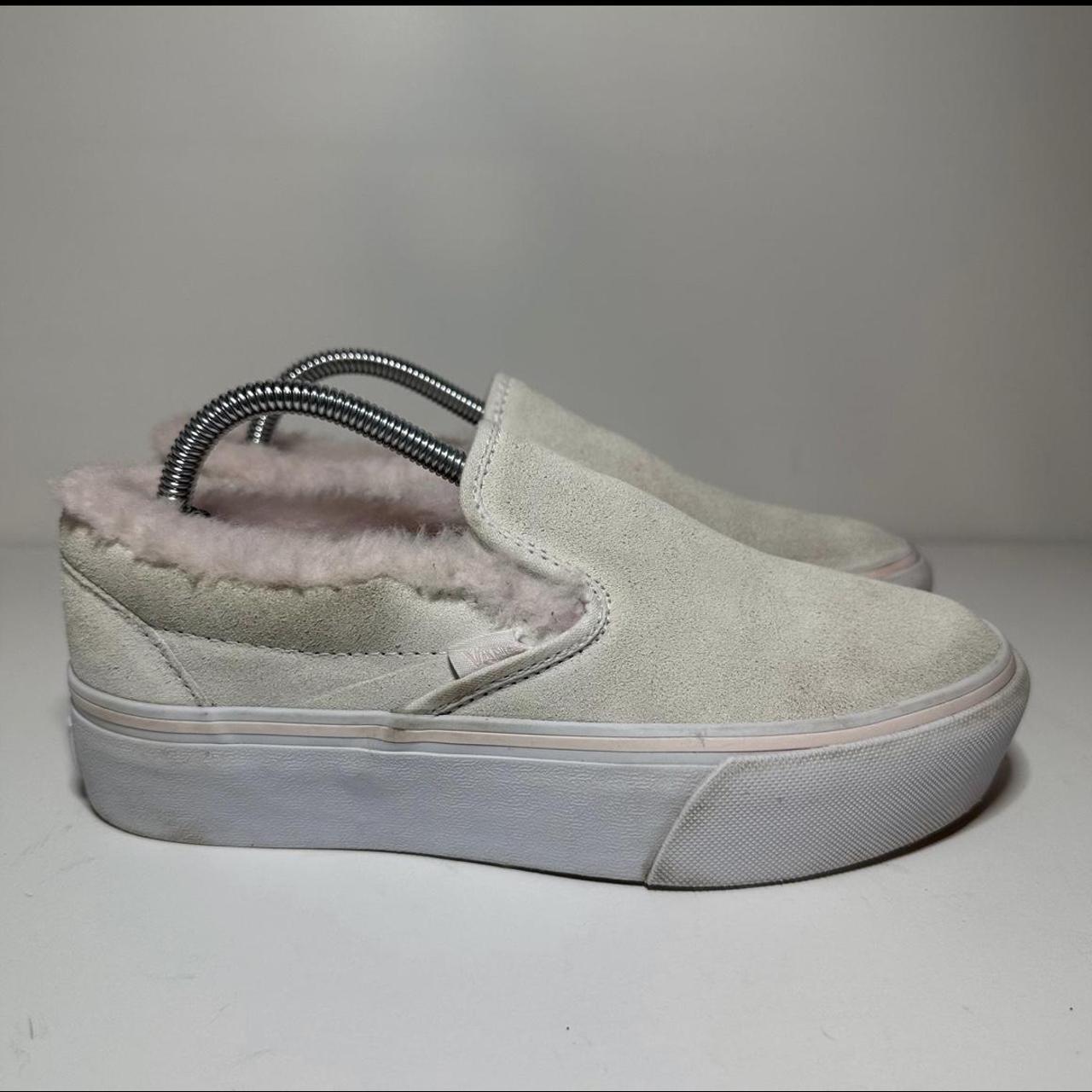 Fur vans cheap pink