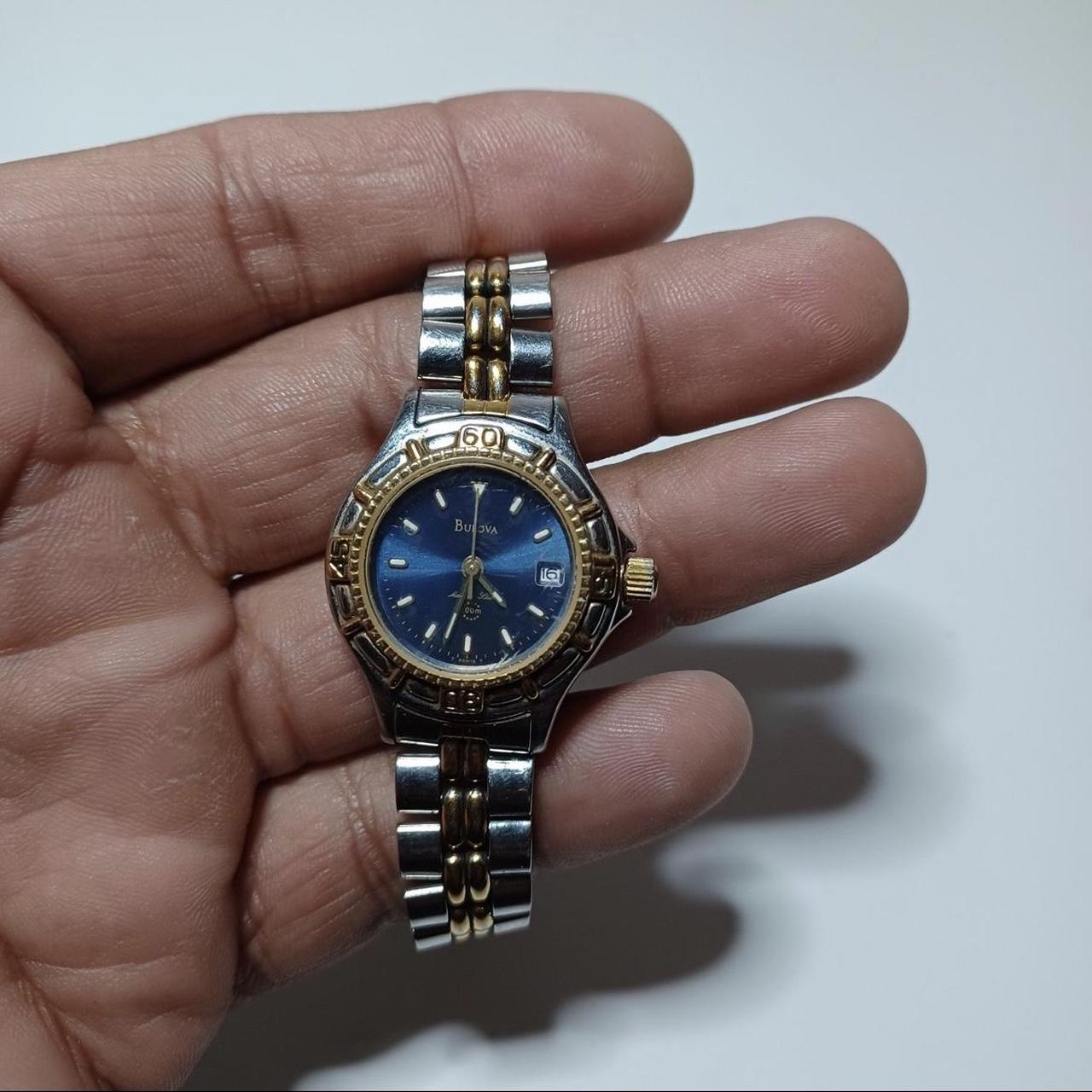 Bulova Marine Star 100m Diver Watch Blue Dial... Depop