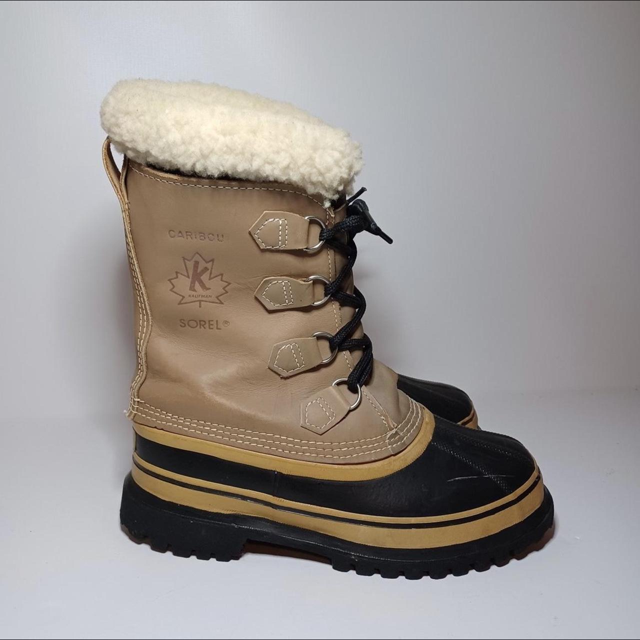 Sorel Caribou Snow Boots Mens Size 8 Wool Liners... - Depop