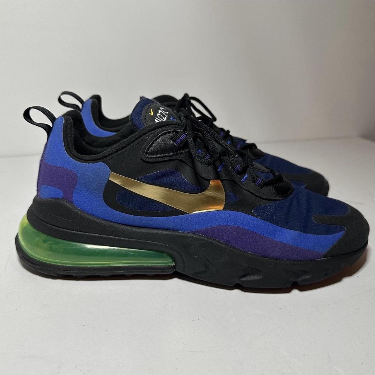 Nike air max 270 react black university outlet gold