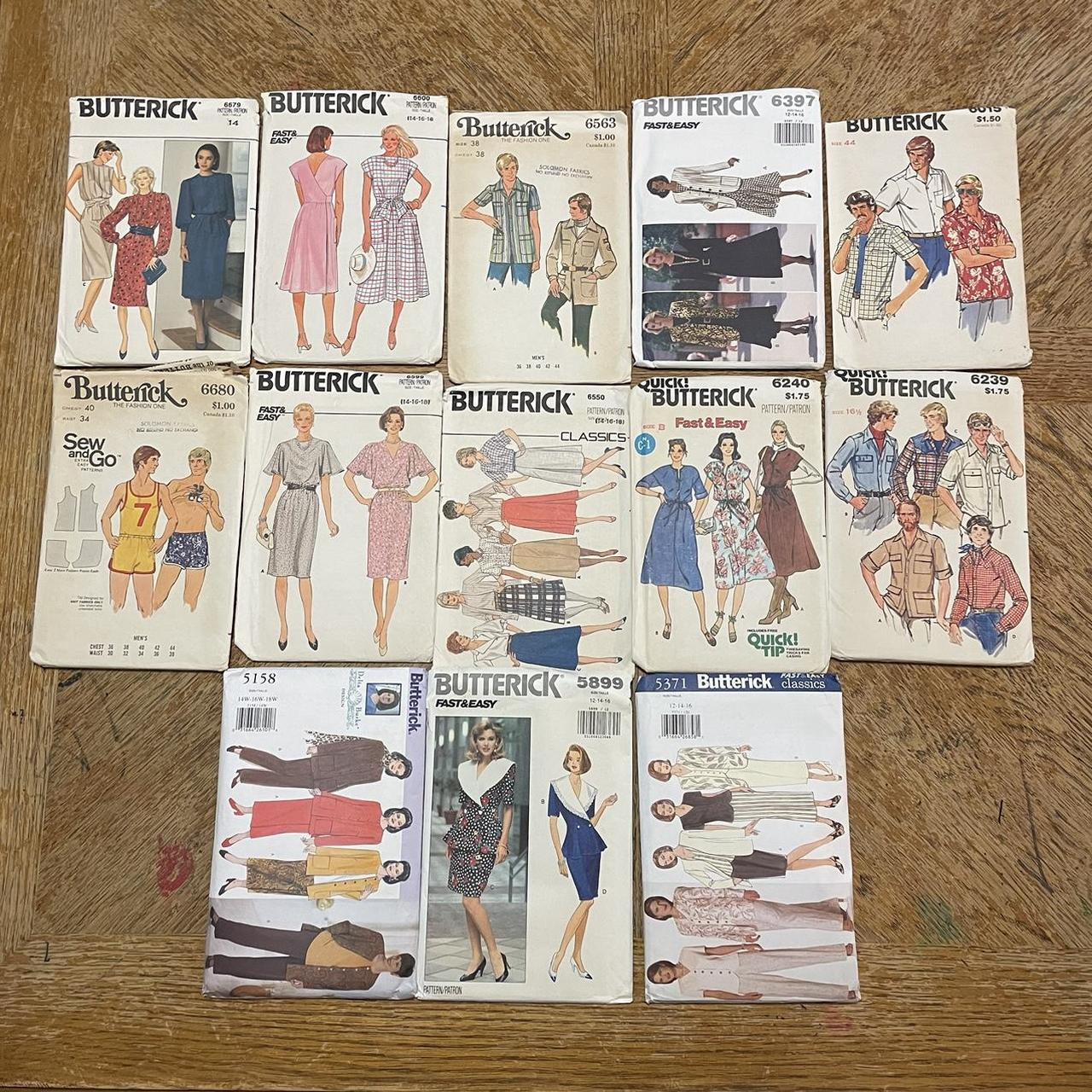 Lot Of 13 Butterick Vintage Sewing Patterns Womens... - Depop