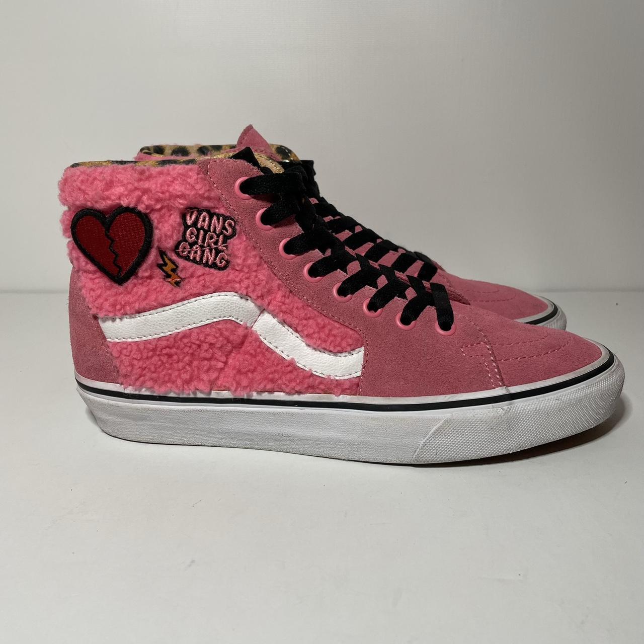 Pink sherpa hot sale vans