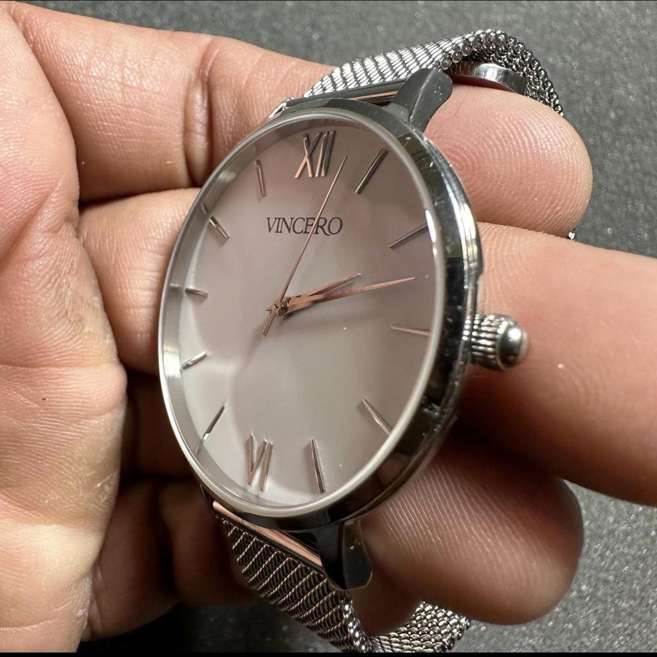 Vincero Ladies Quartz Watch Eros Mesh Silver Tone Depop