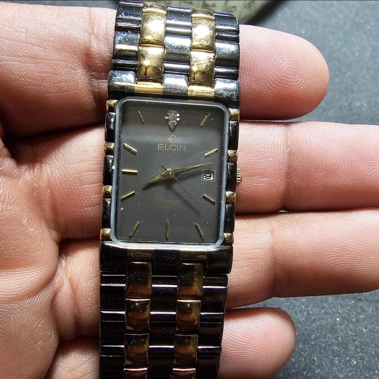 Bulova 18k gold hot sale watch diamond quartz