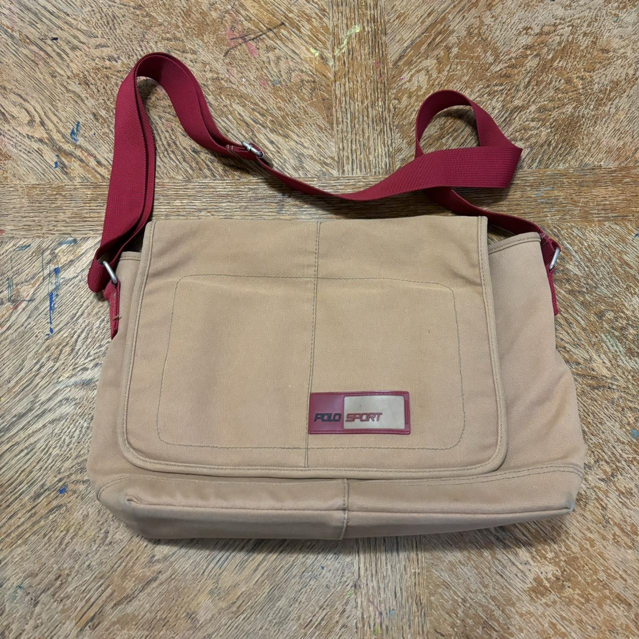 VINTAGE MENS POLO SPORT RALPH LAUREN KHAKI MESSENGER... Depop