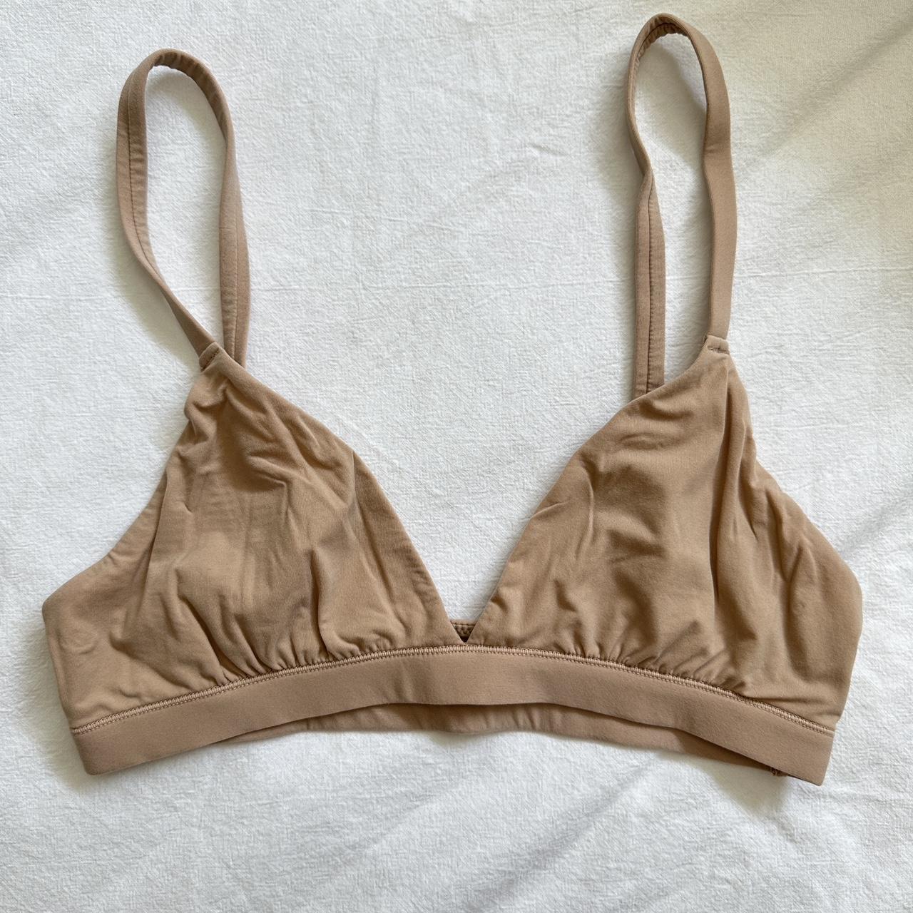 skims triangle bralette only worn once or... - Depop