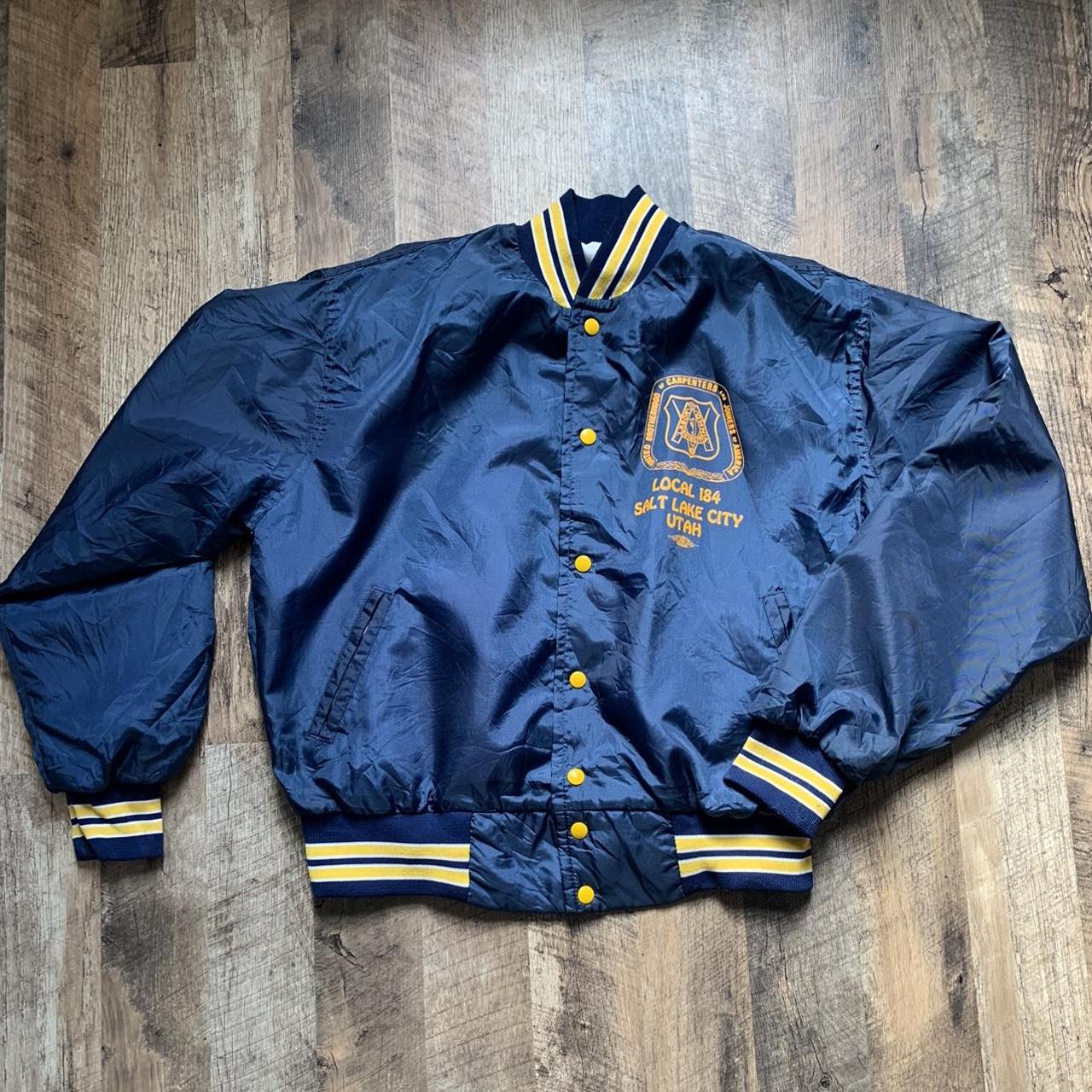 Men’s Blue and Yellow Jacket | Depop