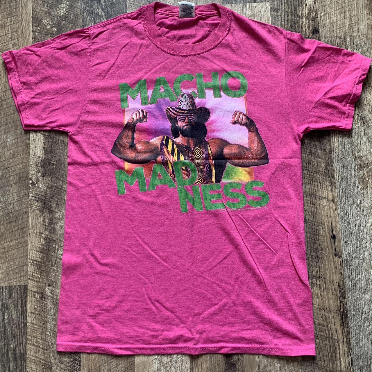 Rare Macho man Randy Savage T shirt. Gorgeous neon... - Depop