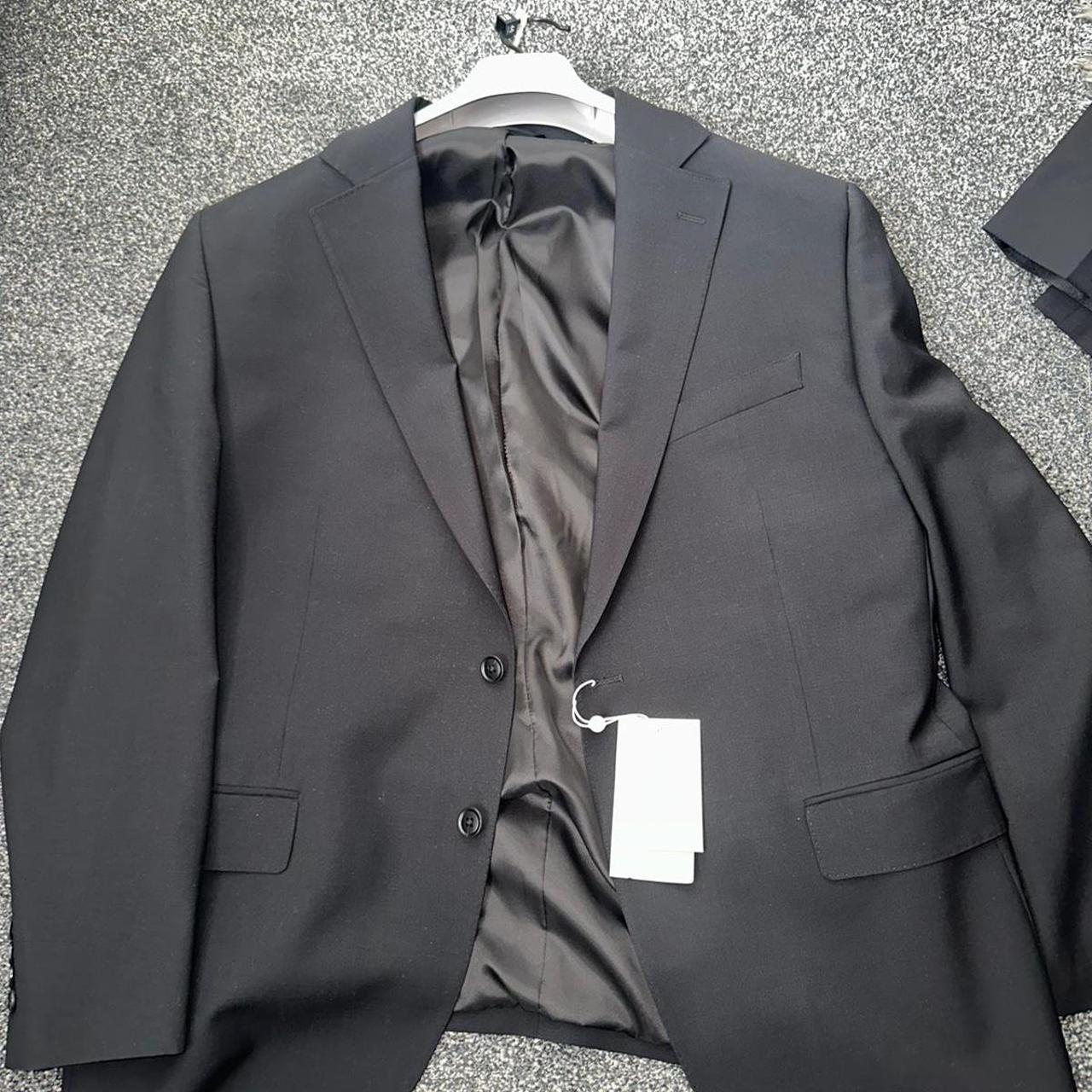 Mens moss bros suit jacket bought for £160. Black... Depop
