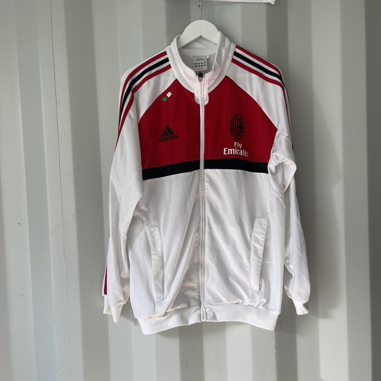 Adidas 2011 A.C. Milan Hooded Climalite Track Jacket. Depop