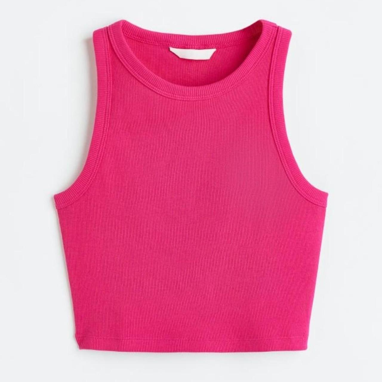 h-m-hot-pink-cropped-vest-top-worn-once-excellent-depop