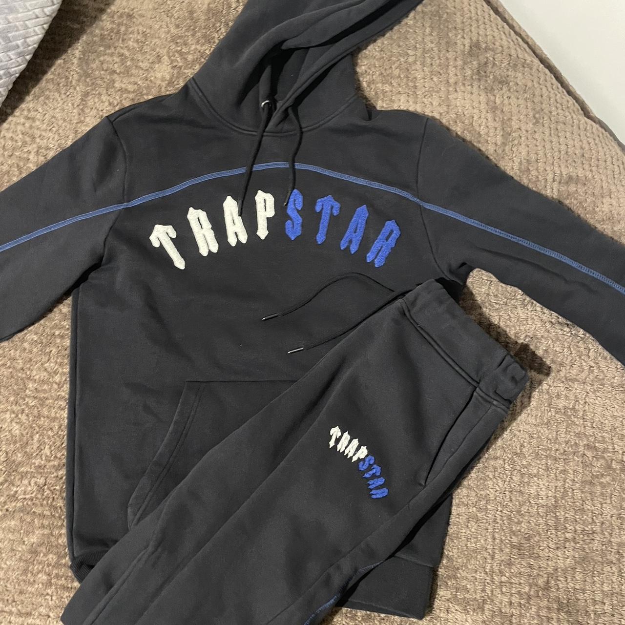 trapstar arch tracksuit blue white size medium... Depop