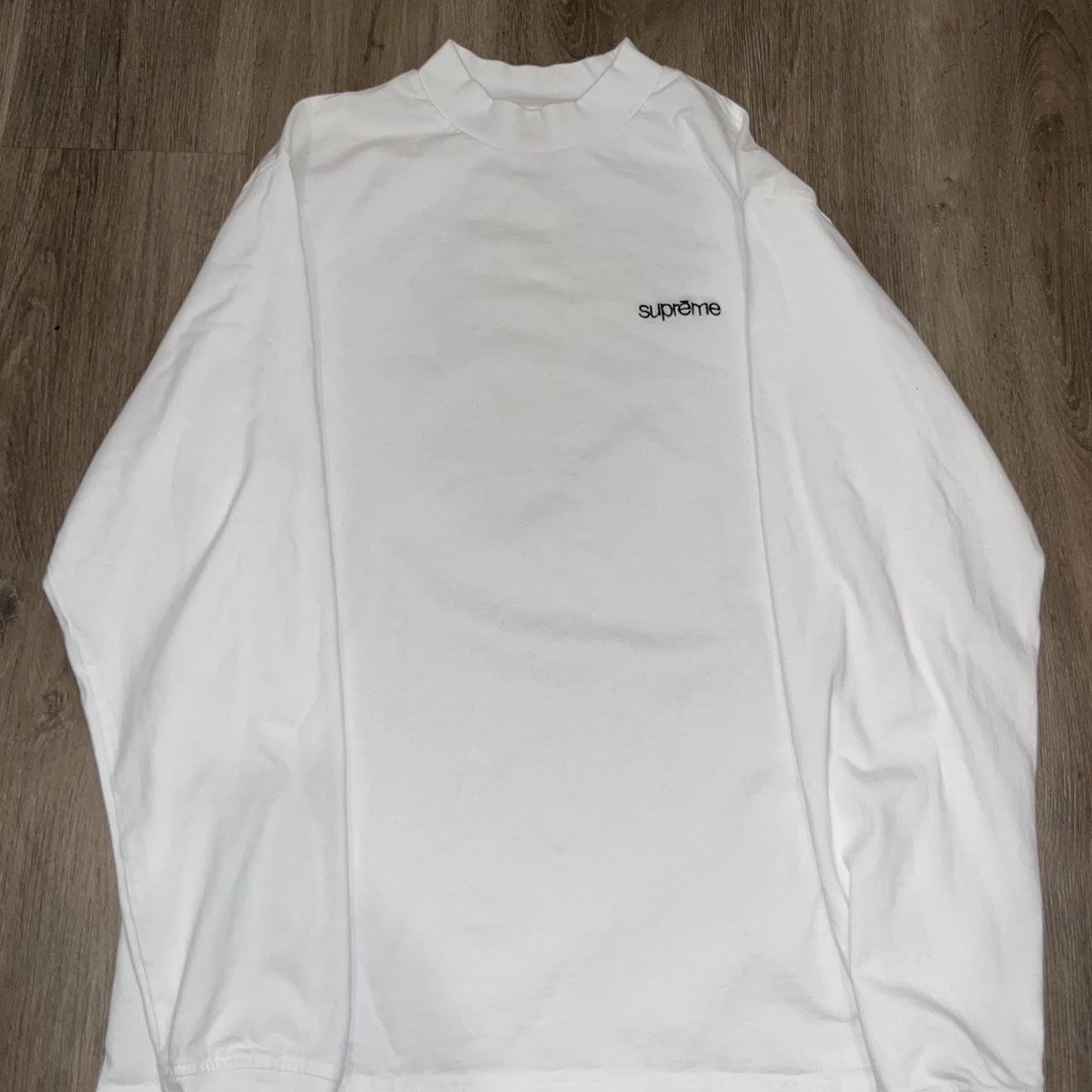 Supreme white long clearance sleeve