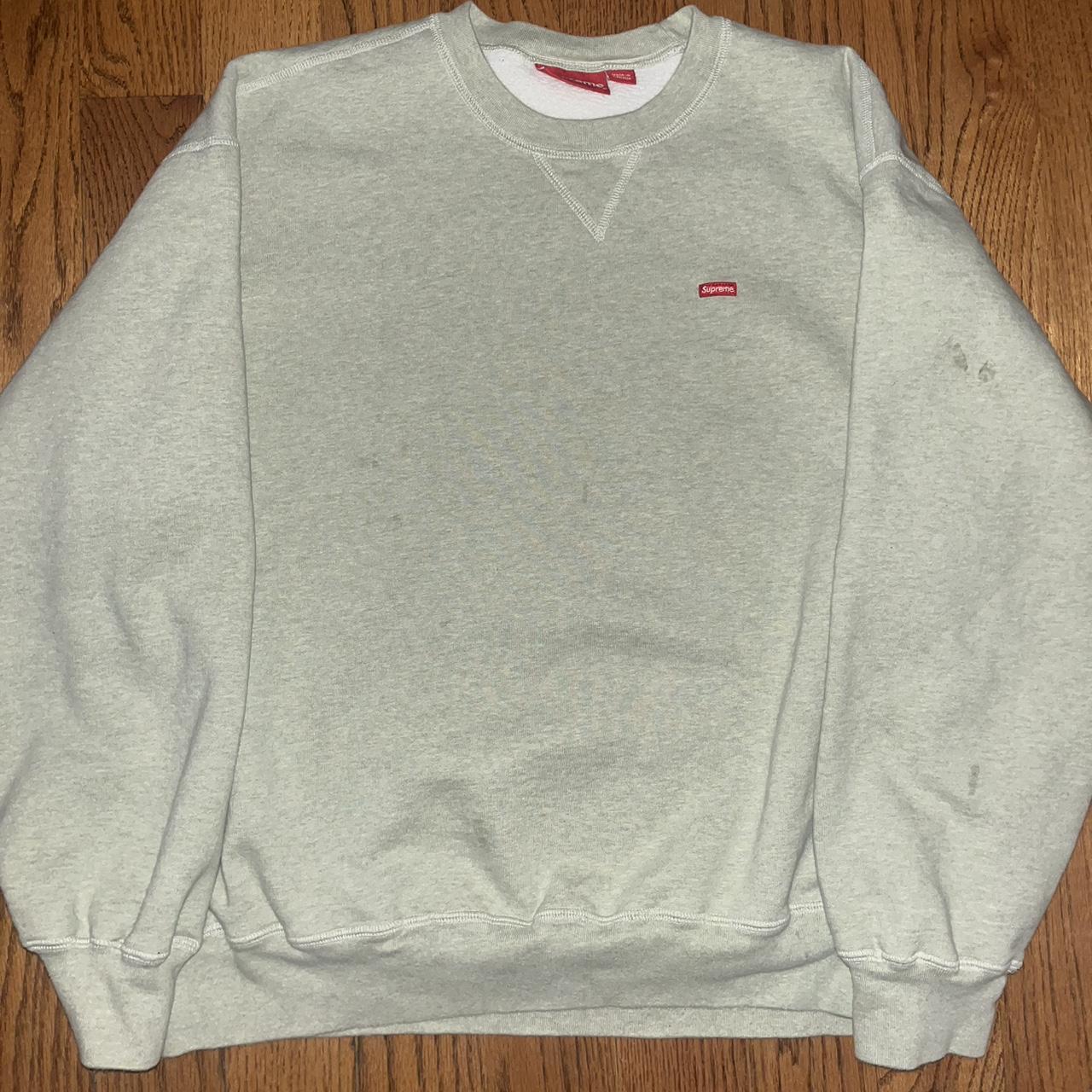 Supreme small box crewneck sweater Mint (light light... - Depop