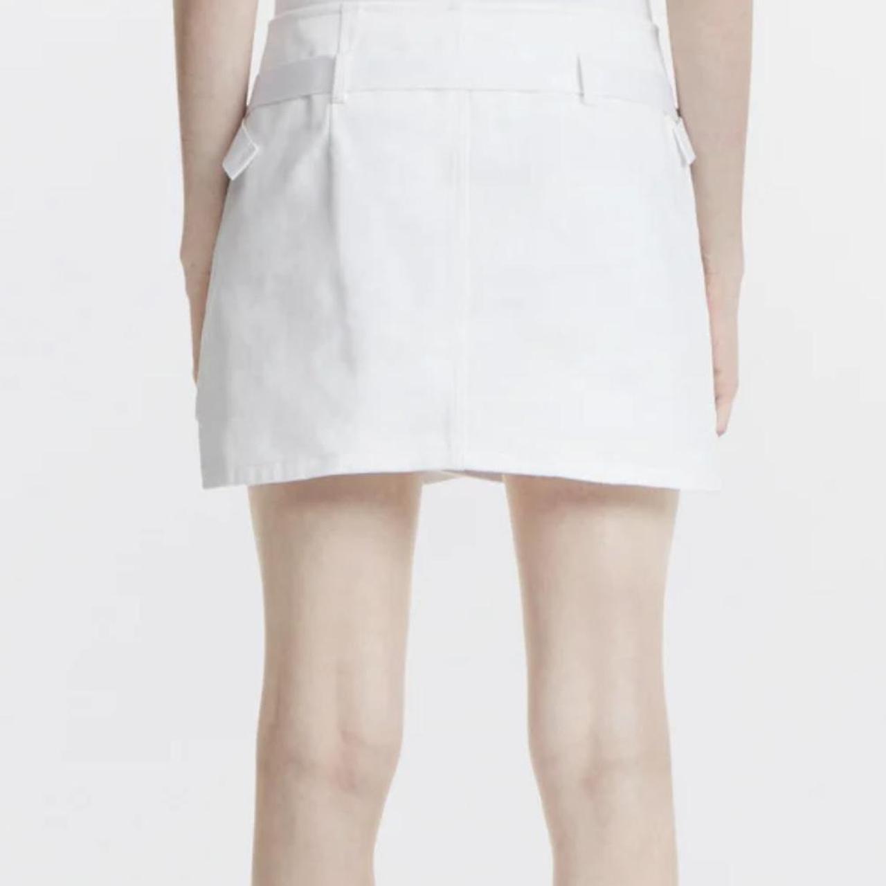 Dion Lee utility wrap skirt Size 4 White denim Worn... - Depop