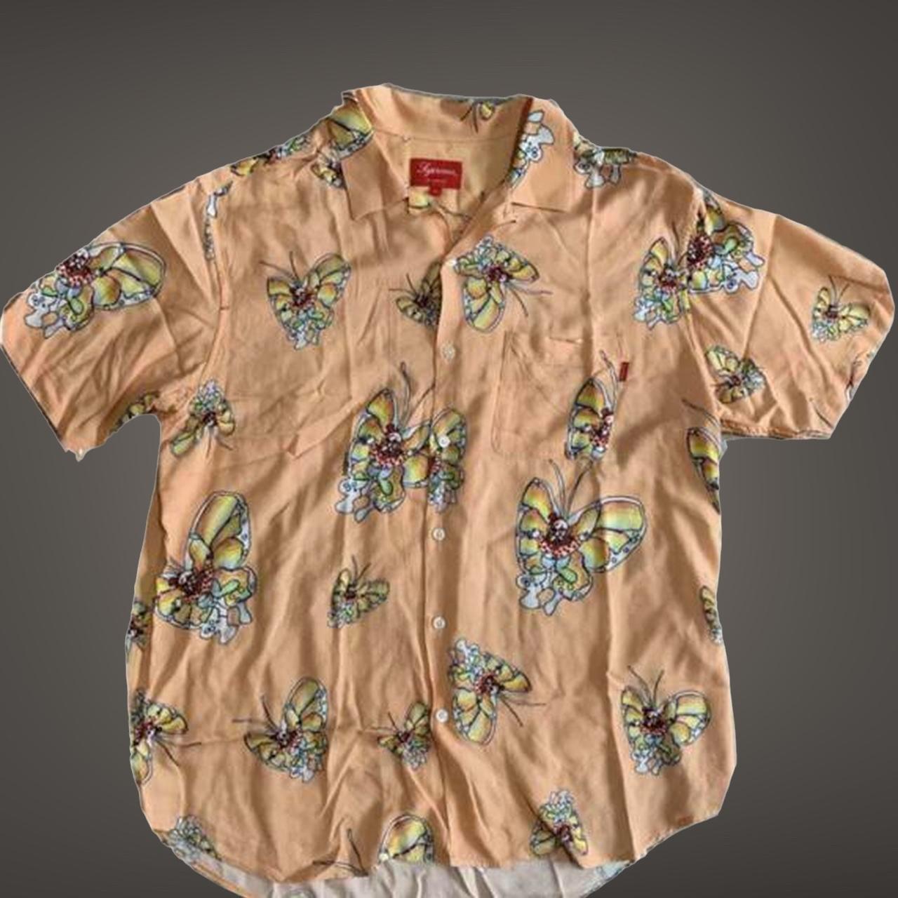 爆速黒字化 supreme butterfly rayon shirt - トップス