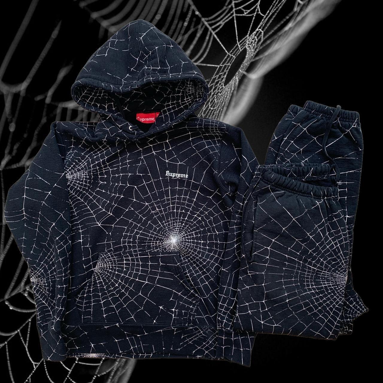 パーカーSupreme spider web hoodie 16fw M Black