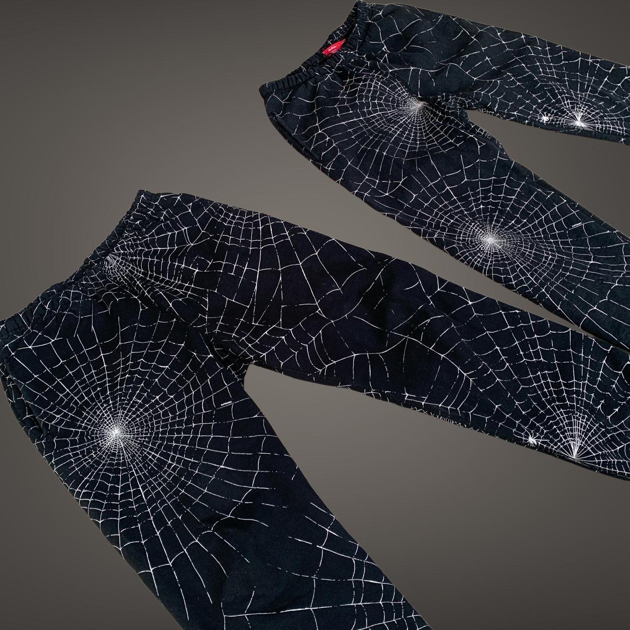 Supreme spider web joggers one size medium, one size...