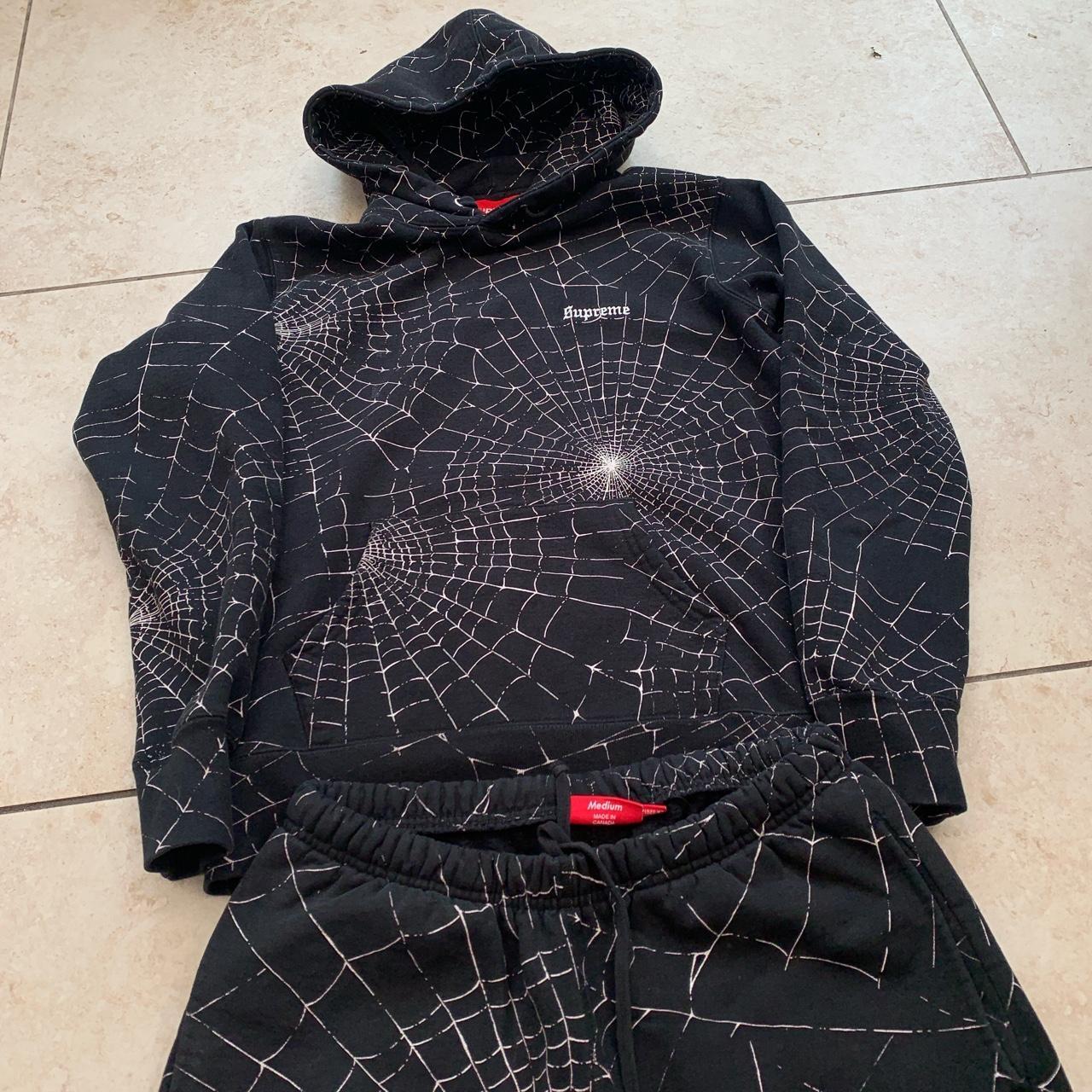 希少‼️ Supreme Spider Web Hoodie Black WTB] Supreme FW16 Spider Web Hoodie SZ Med in Black color