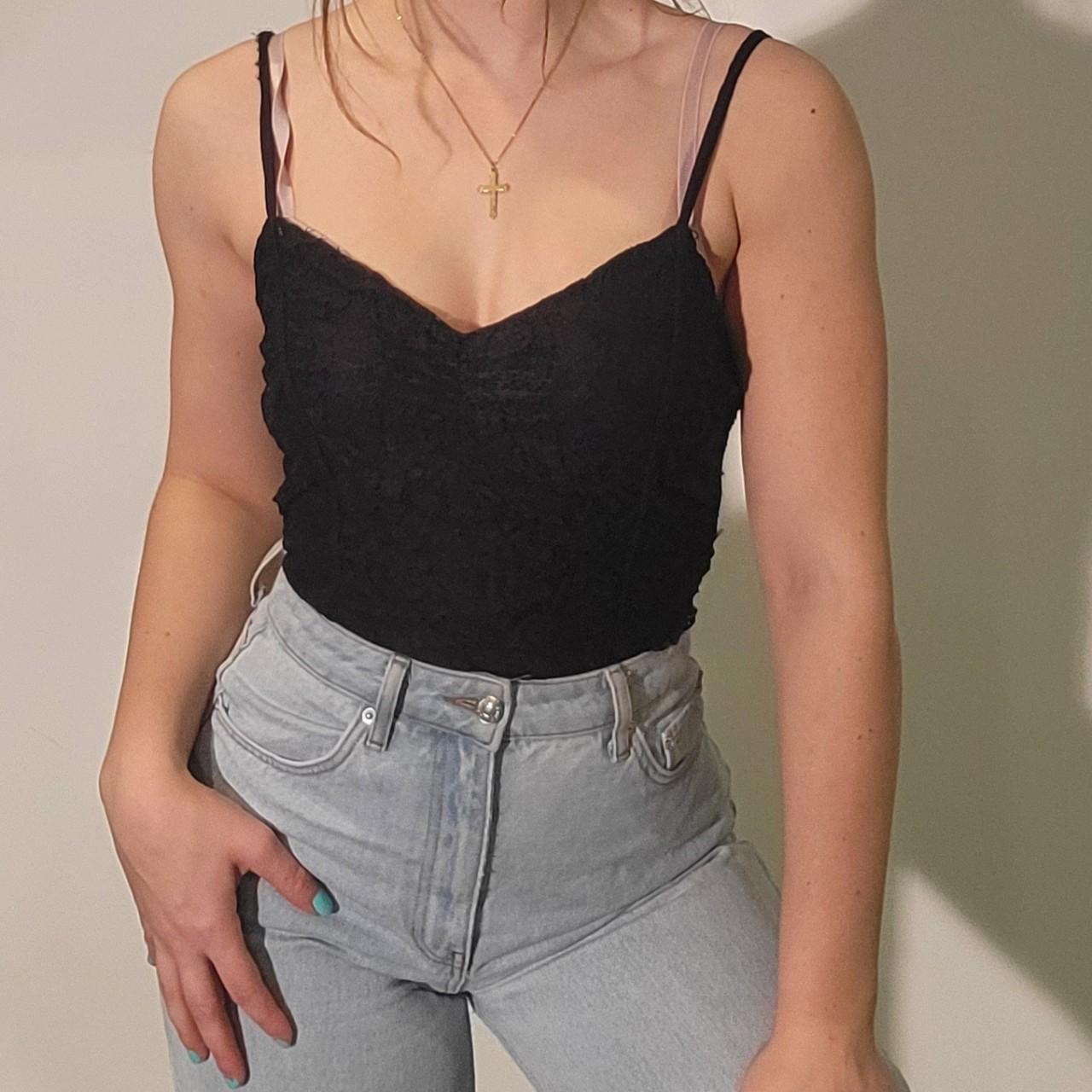 Forever 21 Women's Black Bodysuit Depop