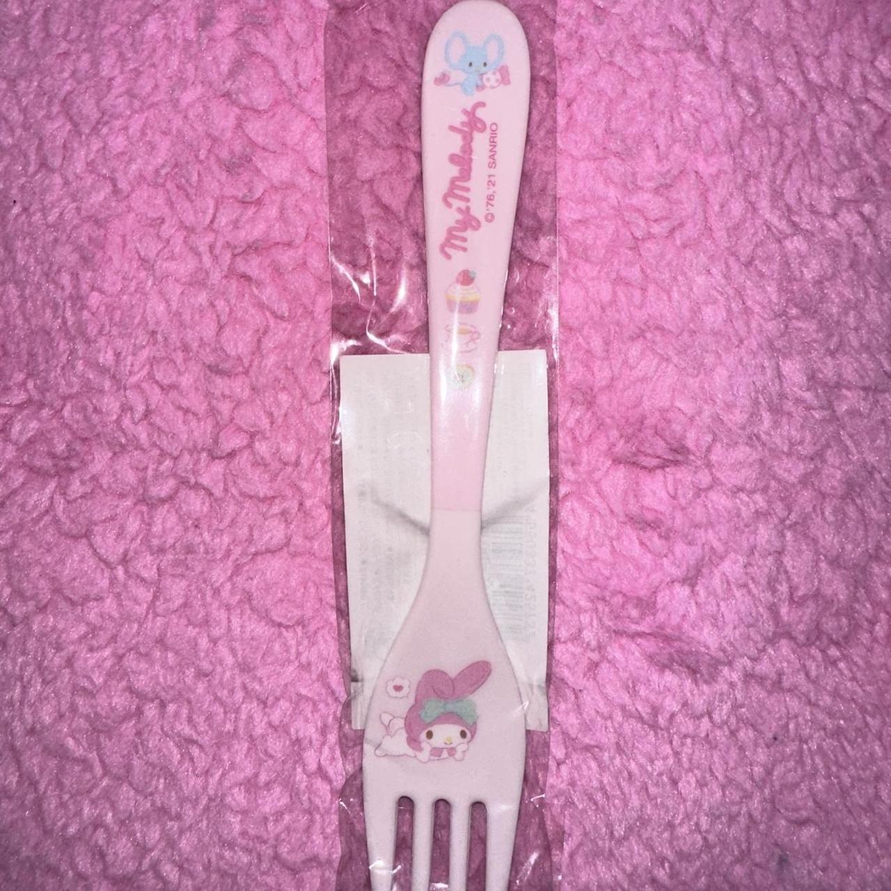 Good condition! 2001 Hello Kitty Fork with Plastic - Depop