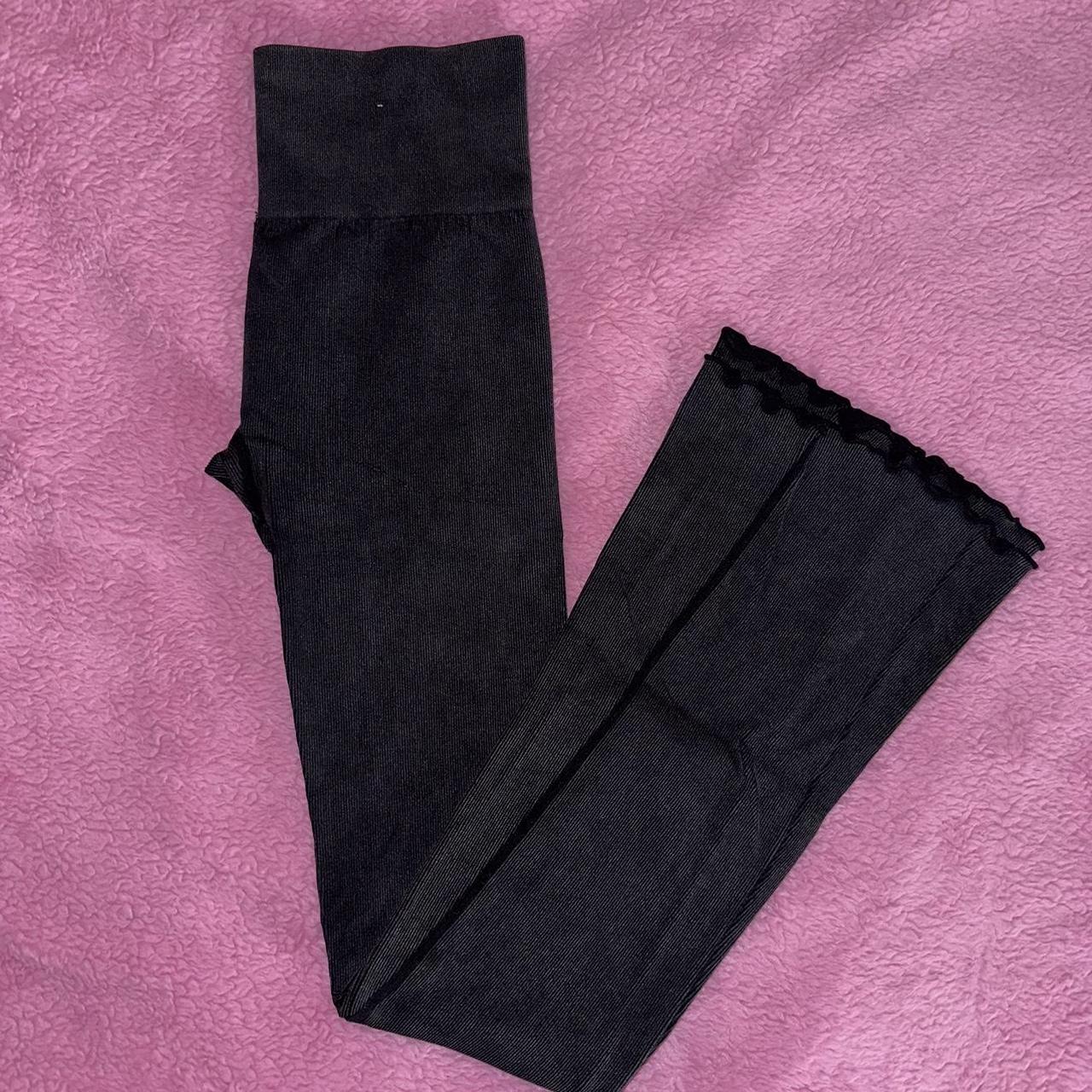 Black yoga pants. Really tight fitting and will make... - Depop
