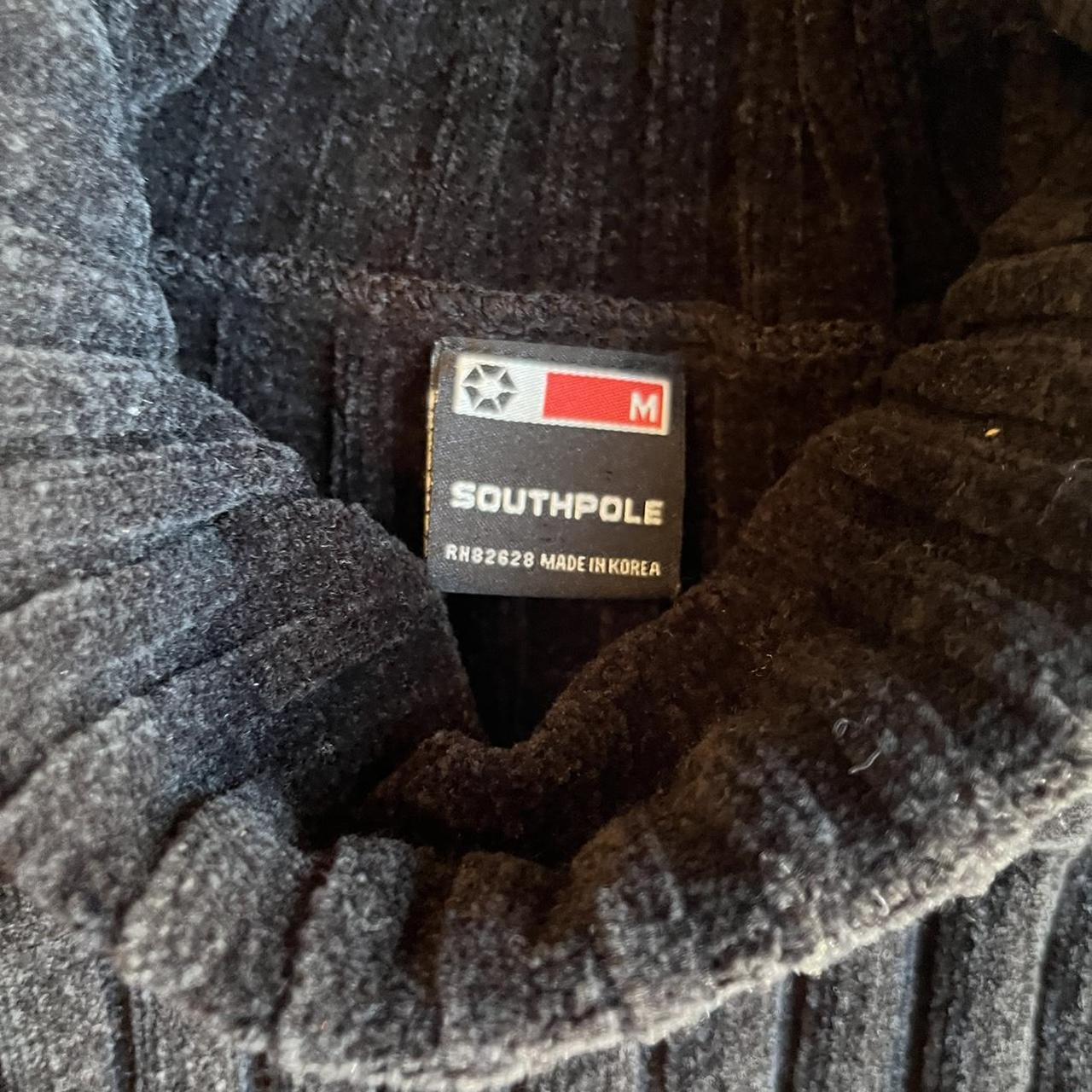 VTG Y2K South Pole Sweater Mens Medium Black... - Depop
