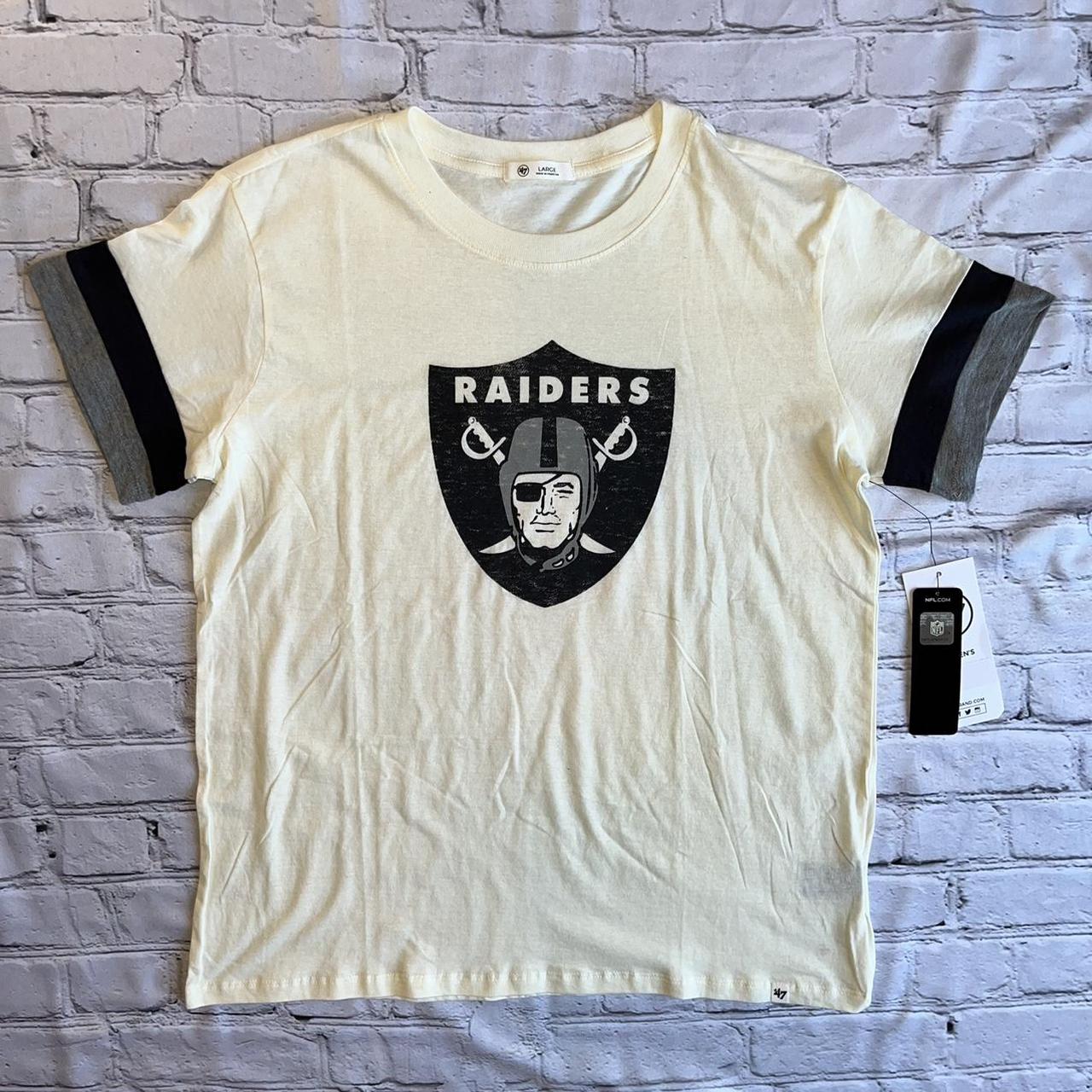 NFL Team Apparel Raiders t-shirt with big logo. - Depop