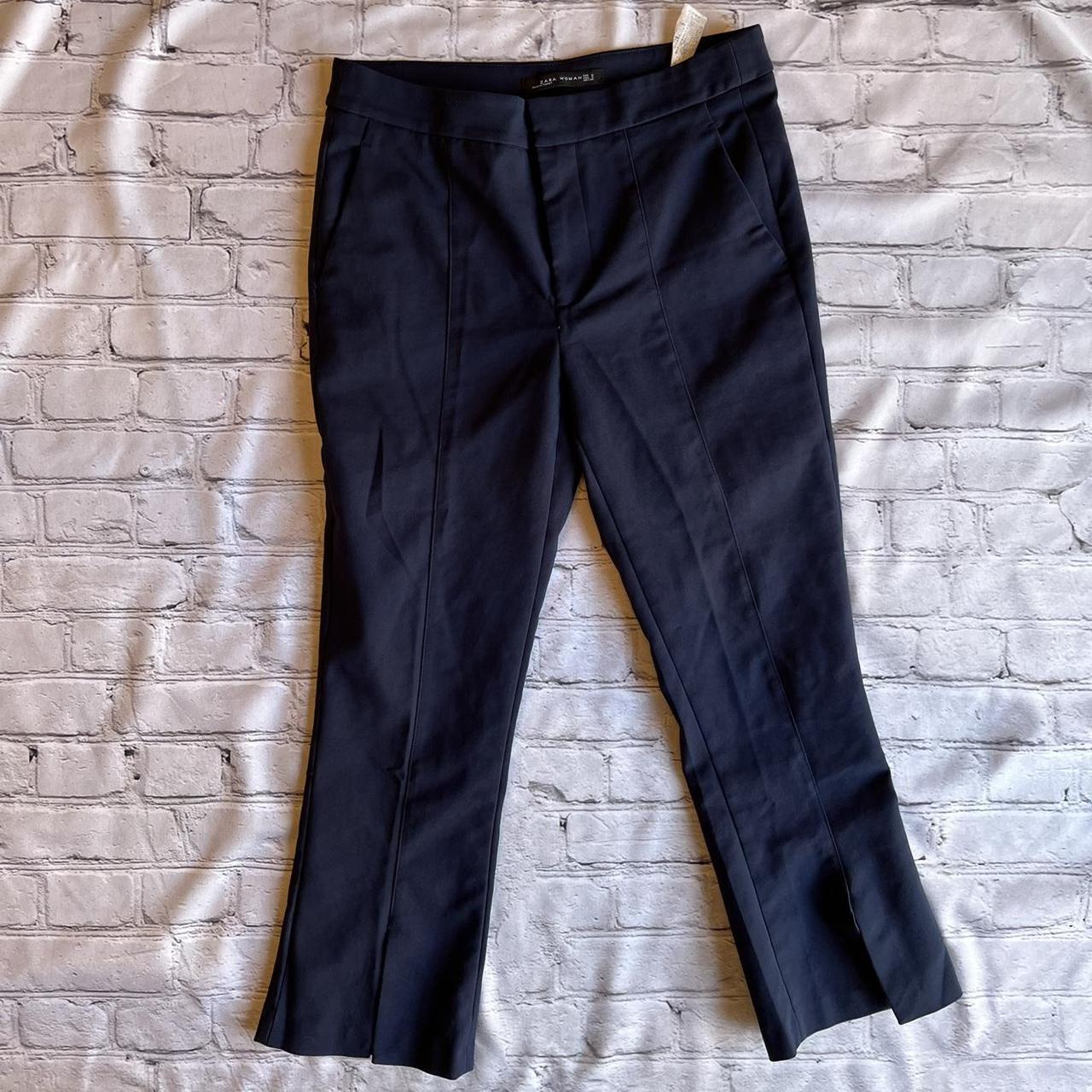 Men's Zara Man Size: 32W x 32L Navy Blue Slim Fit Trouser Formal Dress Pants  | eBay