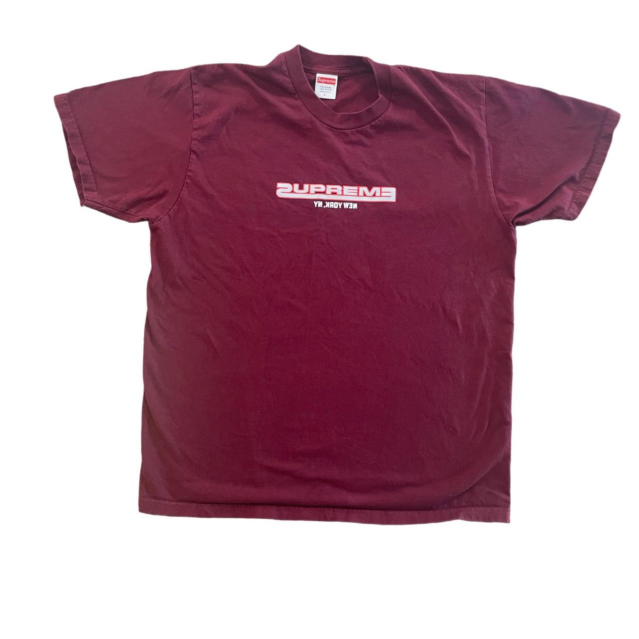 Supreme shirt outlet maroon