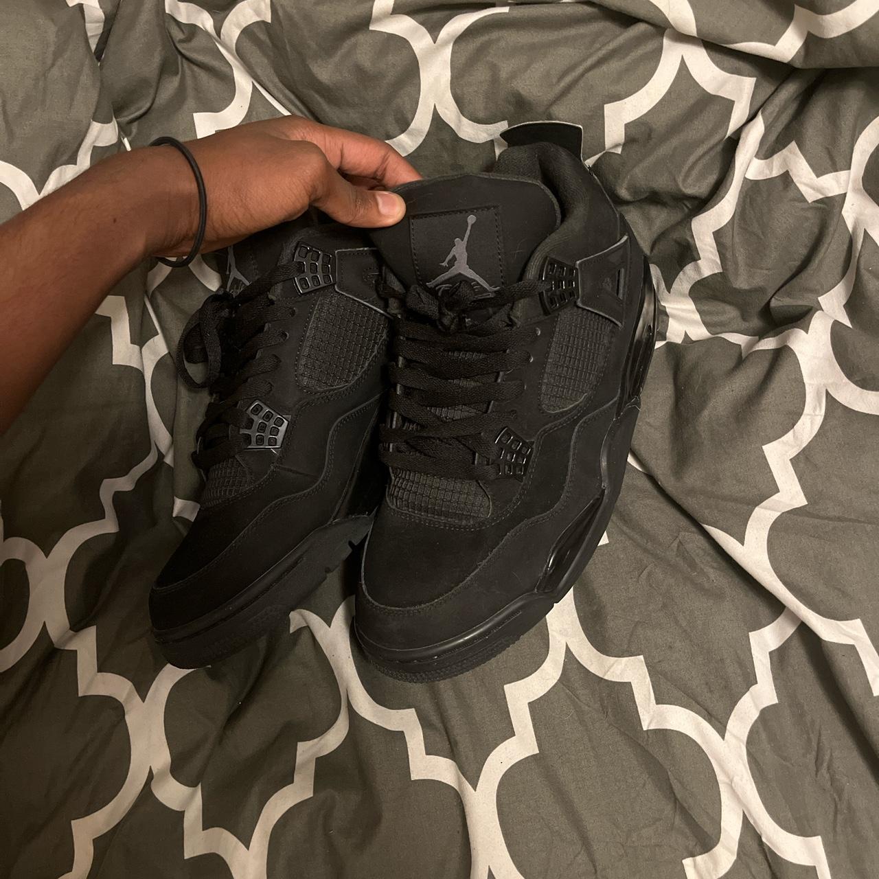 Used Jordan 4 black cats in a size 12 jordans... Depop