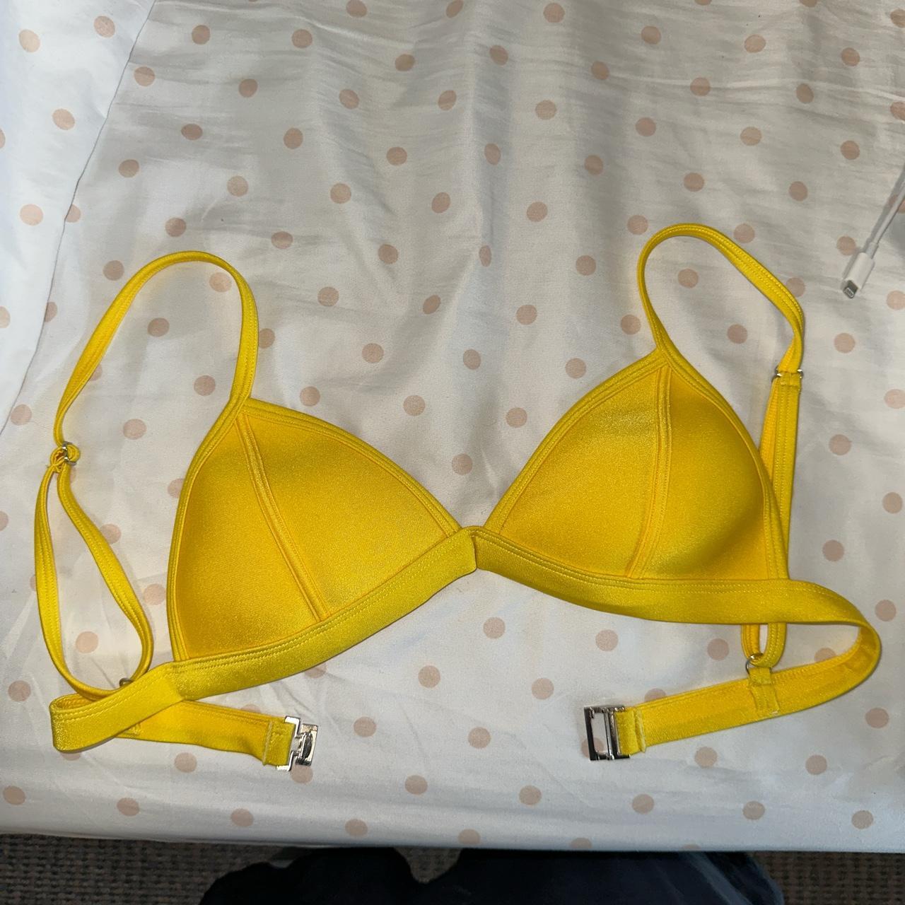 SEASKAPE bikini top yellow size small - Depop