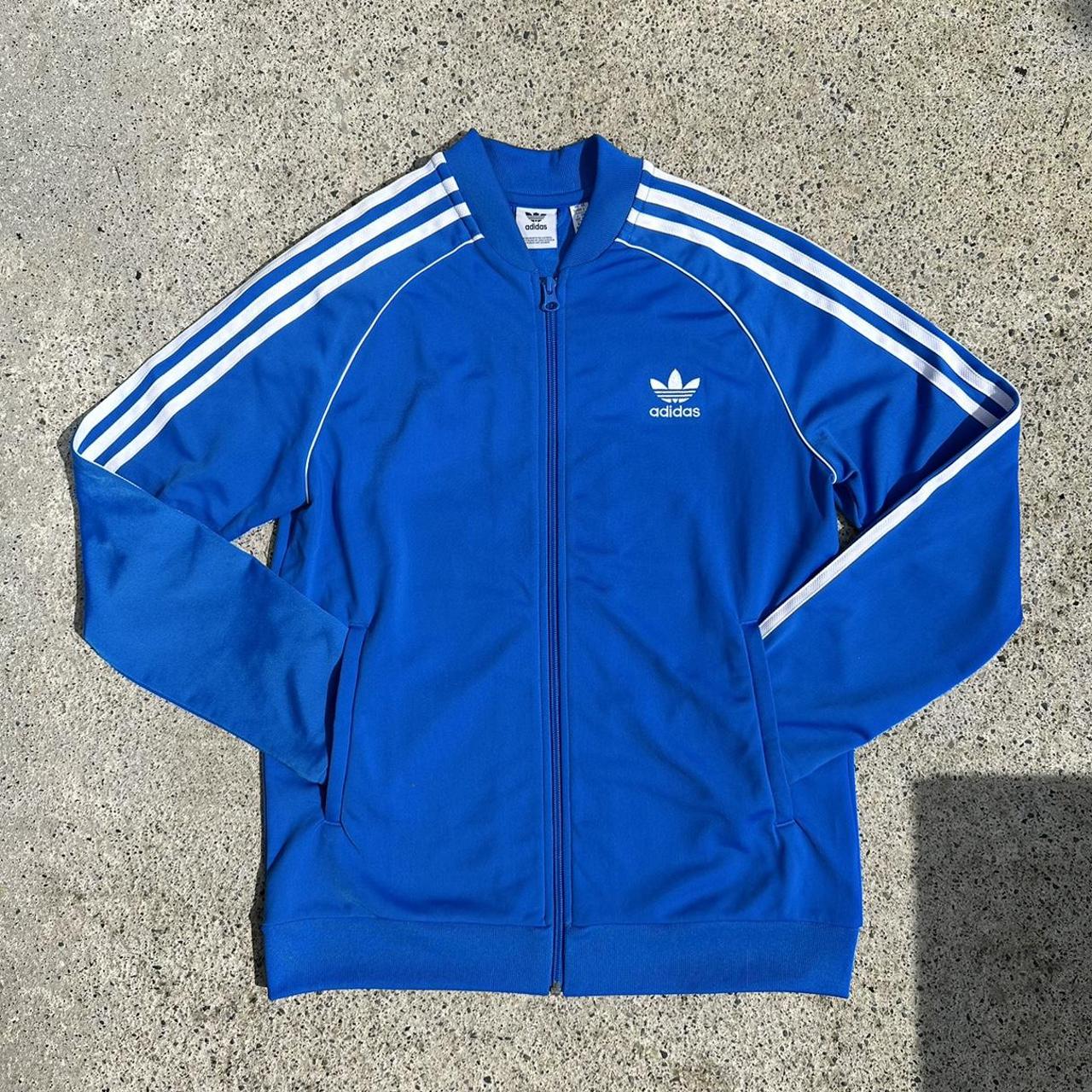 Adidas Women's Blue and Navy Jacket | Depop