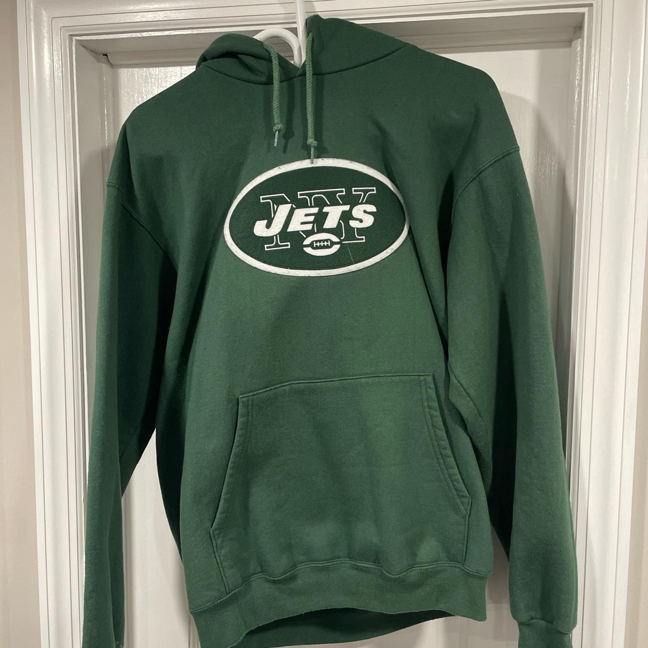 Vintage New York Jets hoodie in green. From 2003. - Depop