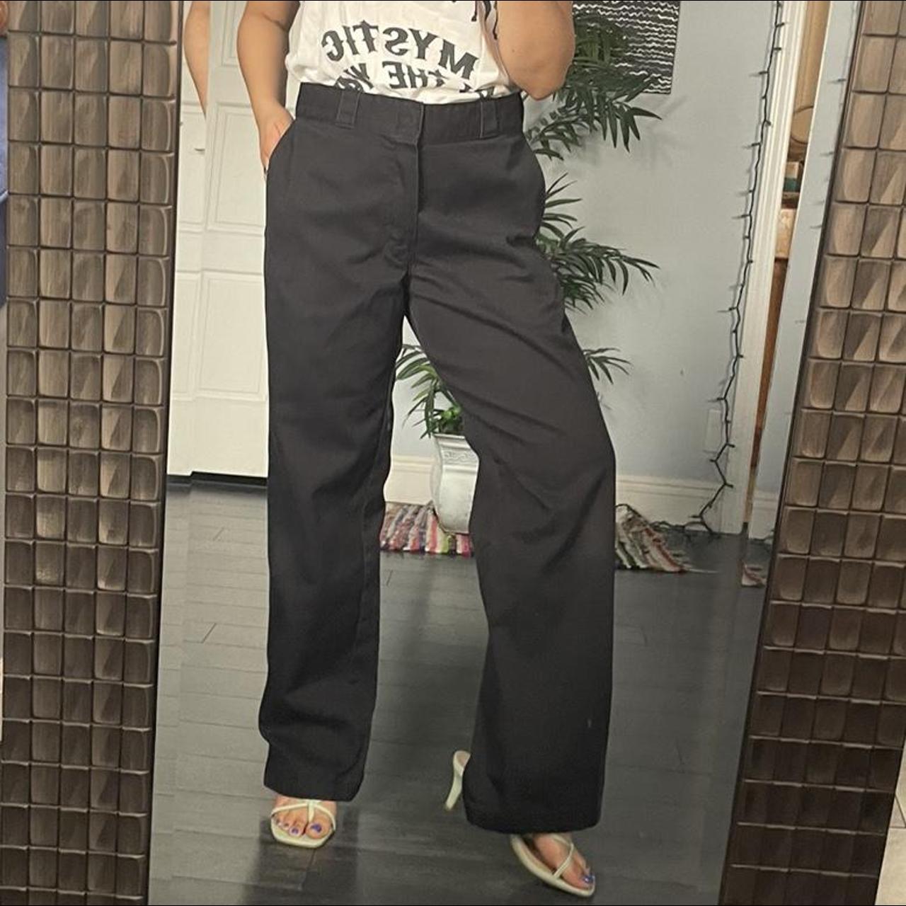 Black Straight Leg Pants Size: 33X30 Condition: - Depop