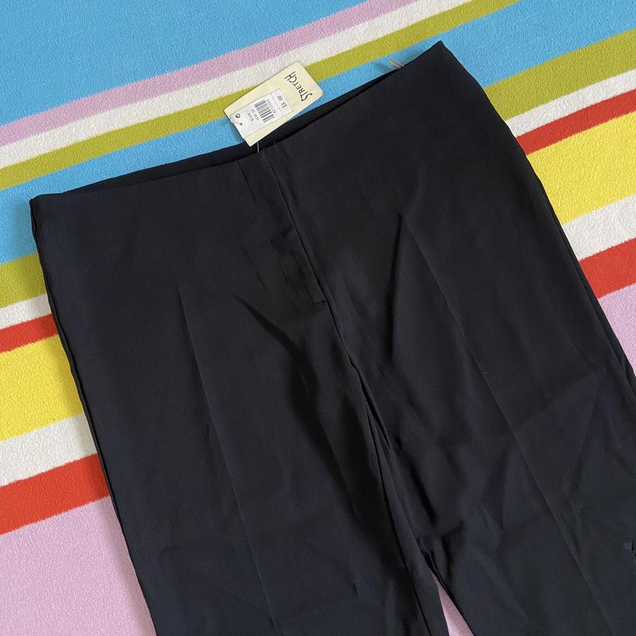 New Primark Y2K Flared Black Bootcut Trousers 18 Vtg... - Depop