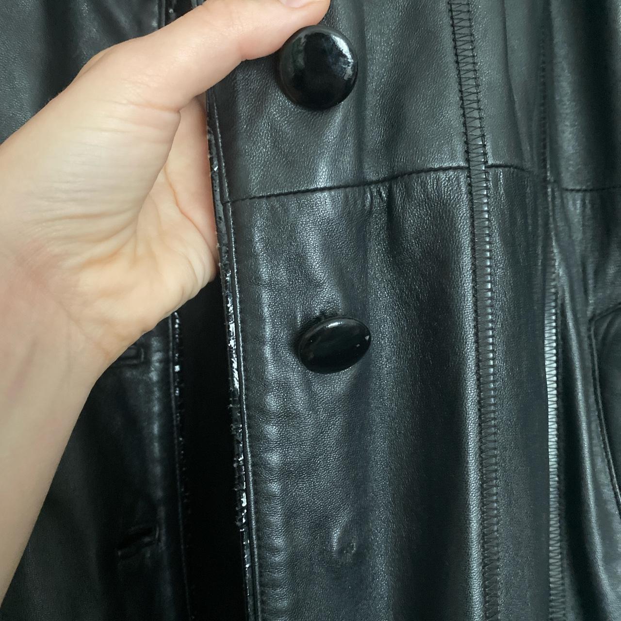 Vintage leather trench coat. Matrix style but quite... - Depop