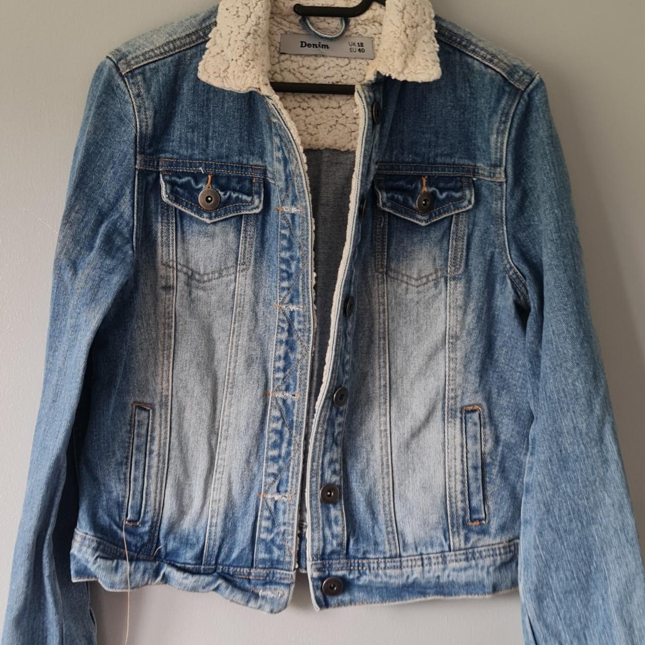 New Look fleece lined denim jacket size 12. From. Depop