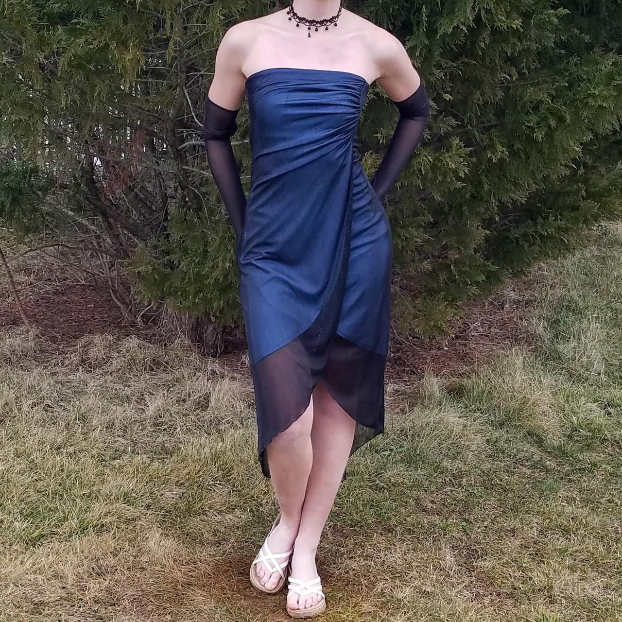 Byer Too! Women's Blue and Black Dress Depop