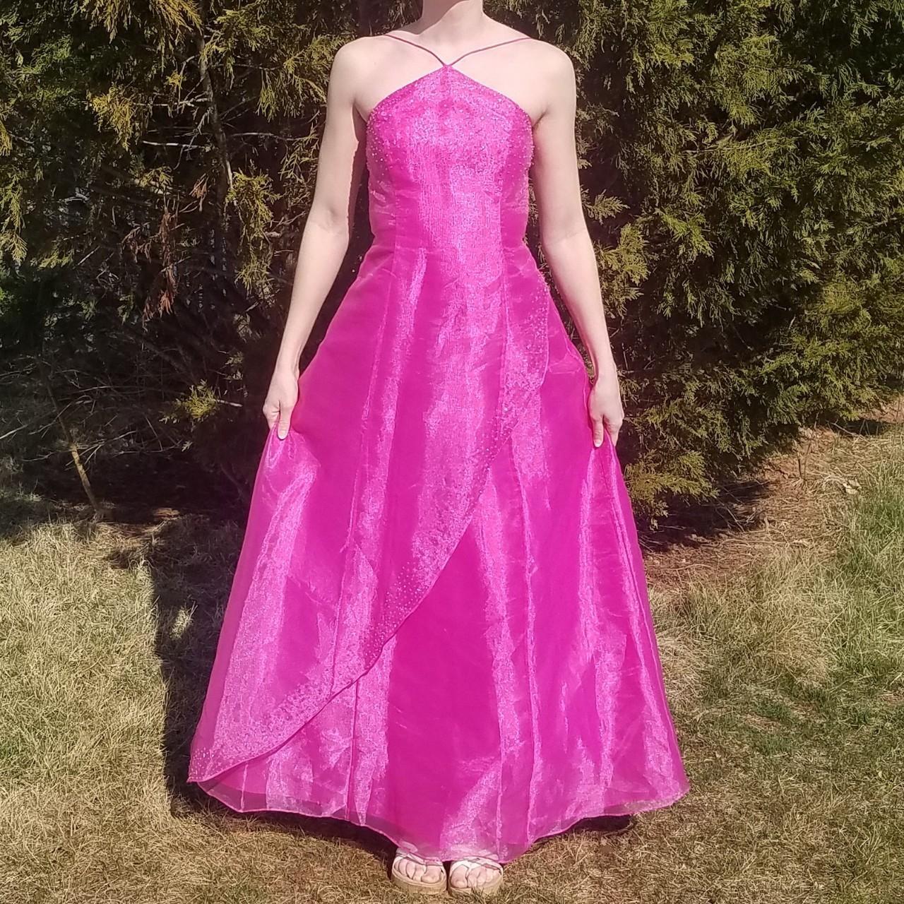 Y2K Pink Prom Dress This incredible early 00s prom... - Depop