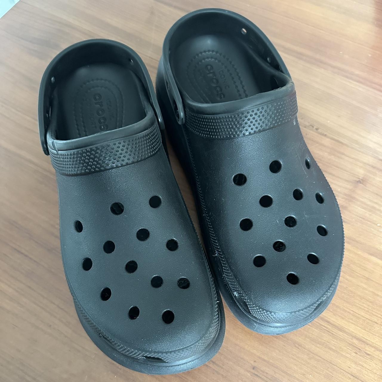 mens black crocs size 10